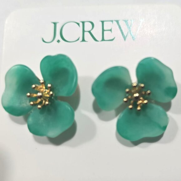 J Crew Factory Flower Stud Earrings - Picture 1 of 2